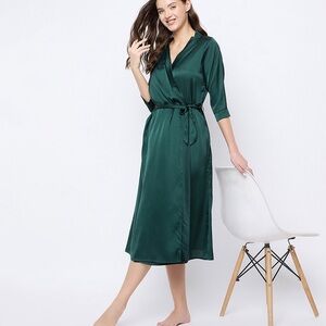 Satin 3/4sleeve robe